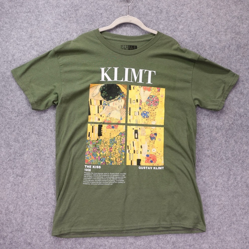 Gustav Klimt The Kiss 1908 T Shirt LARGE Fine Art Graphic Tee Museum Painting